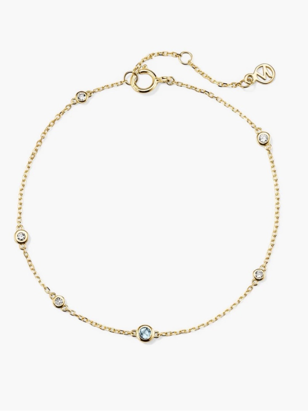 NWT Mejuri // Multi Gemstone Station Bracelet